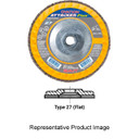 United Abrasives-SAIT 72315 4-1/2x5/8-11 Ovation Attacker Plus High Density Plastic Backed Flap Discs, Type 27, 40 Grit, 10 pack