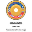 United Abrasives-SAIT 72226 4-1/2x7/8 Ovation Ceramic Plus High Density Plastic Backed Flap Discs, Type 27, 36 Grit, 10 pack