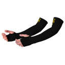Black Stallion KS-23T-BK DuPont Kevlar Knit A3 Cut-Resistant 23 Inch Sleeves with Thumb Slot, Black