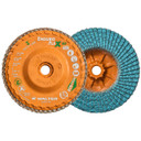 Walter 06U506 5x5/8-11 Enduro-Flex ALU Spin-On Discs High Performance Flap Disc for Aluminum Grit 60 Type 27S, 10 pack