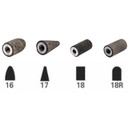 Walter 12C121 2x3x5/8 Threaded Grinding Cone, Zirconia Alumina, Type 16, Grit 16, 10 pack