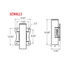 OZ OZWALL3 Wall Base for OZ500DAV Steel Davit Cranes