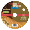 Weldcote 10130 6" x 7/8" x .045" SLITTER A-SOLID Cut-Off Wheels, Ceramic, WA46R, Type 1, 25 pack