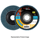 Weldcote 12000 4-1/2" x 7/8" Z-COTTON  Flap Discs, Z-36, Type 27, 10 pack