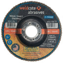 Weldcote 10340 4-1/2" x 7/8" Z-PRIME Flap Discs, Zirconia, Z-60, Type 27, 10 pack