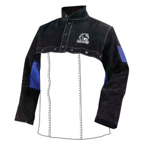 Black Stallion JL1021-BB Color Block Leather Cape Sleeves, Large