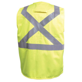 Black Stallion VF1110-HY Hi-Vis Class 2 FR Cotton Vest, Large