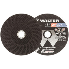 Walter 11T062 6x3/64x7/8 ZIPCUT Cut-Off Wheels for Angle Grinder Type 1 A60 Grit, 25 pack