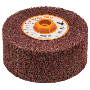 Walter 07M423 4-1/2x2x5/8-11 Blendex Drum Line-Mate Surface Conditioning and Linear Finishing Medium