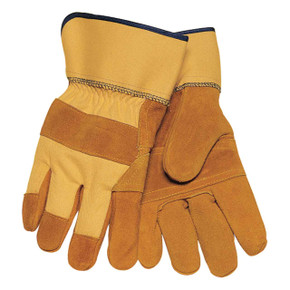 Tillman 1500YPP Split Cowhide/Canvas 3 Piece Palm Work Gloves, Large, 12 pack