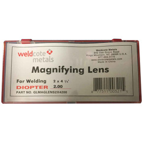 Weldcote Metals 2.00 Glass Magnifying Lens 2 x 4-1/4"