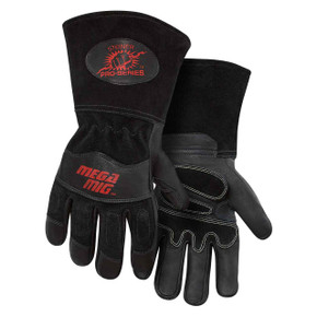 Steiner 0235 Pro-Series MegaMIG Premium Heavyweight Grain Goatskin & Split Cowhide Back MIG Welding Gloves, 2X-Large