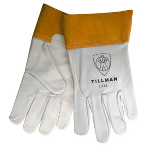 Tillman 1324 Top Grain Goatskin TIG Welding Gloves 2" Cuff, Medium