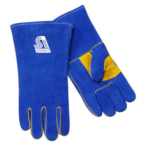 Steiner 2519B Premium Side Split Cowhide Stick Welding Gloves, ThermoCore Foam Lined, Small