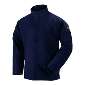 Black Stallion FN9-30C TruGuard 200 FR Cotton Welding Jacket, Navy, Small