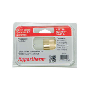 Hypertherm 428746 Consumable Kit, Duramax and Duramax Lock, 30-45 A, Flushcut