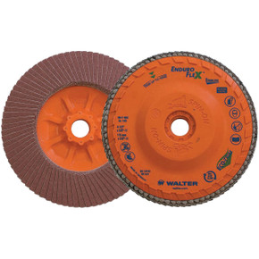Walter 06F462 4-1/2x5/8-11 Enduro-Flex Stainless Spin-On Flap Discs with Eco-Trim Backing 120 Grit Type 27S, 10 pack