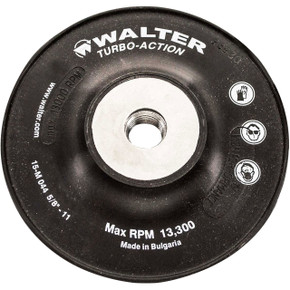 Walter 15M044 4-1/2x5/8-11 Turbo Cooling Backing Pad Assembly Hard BLACK