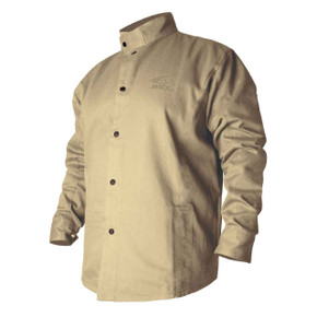 Black Stallion BXTN9C BSX Flame-Resistant Cotton Welding Jacket, Khaki, 5X-Large