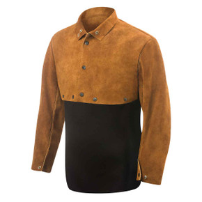 Steiner 9210-6X Premium Side Split Cowhide Welding Cape Sleeves (Without Bib) Brown 6X-Large