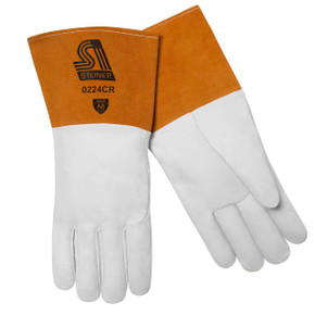 Steiner 0224CR SensiTIG Premium Grain Goatskin TIG Welding Gloves, Cut Resistant, Long Cuff, Medium