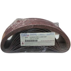 United Abrasives SAIT 55362 4x24 SAIT-Saver LA-X Aluminum Oxide Portable Sander Belt, 40 Grit, 10 pack