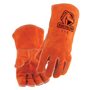 Black Stallion 110 Select Shoulder Split Cowhide Stick Welding Gloves, Medium