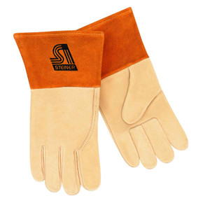 Steiner P210 Premium Grain Pigskin MIG Welding Gloves Unlined Long Cuff Large