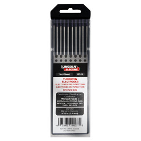 Lincoln Electric WX Multi-Oxide Tungsten Electrode, 3/32” x 7”, KP4723-332