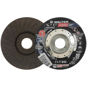 Walter 11T842 4-1/2x5/64x7/8 COMBO ZIP Cutting and Deburring Cut-Off Wheels Type 27 Grade A60, 25 pack