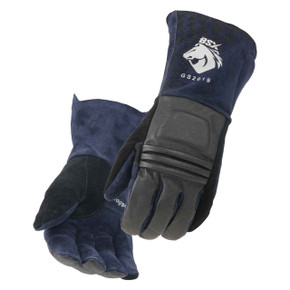 Black Stallion GS2019-NB BSX Grain Pigskin & Split Cowhide Stick Glove, 2X-Large