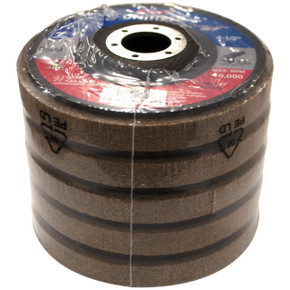 United Abrasives SAIT 77890 4-1/2x7/8 Unitized Wheels Series 8AM (821) Type 27 Aluminum Oxide Hard Density Medium Grade, 5 pack