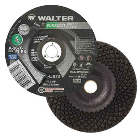 Walter 15L873 7x7/8 Flexcut Mill Scale Grinding Wheels Contaminant Free Type 29 Grit 36, 25 pack