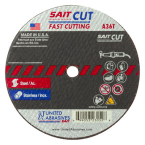 United Abrasives SAIT 23050 3x.035x3/8 A36T Fast Cutting Thin High Speed Cut-off Wheels, 100 pack