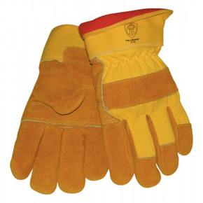 Tillman 1578 Rugged Cowhide Cotton/Foam Lined Winter Work Gloves, Large, 6 pack