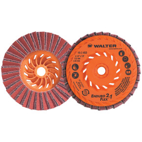 Walter 15I453 4-1/2x5/8-11 Enduro-Flex 2-in-1 Spin-On Finishing Flap Disc Type 27S, 10 pack