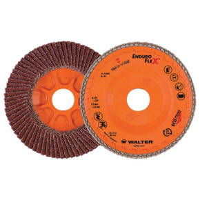 Walter 15R454 4-1/2x7/8 Enduro-Flex Flap Discs with Eco-Trim Backing 40 Grit Type 27, 10 pack