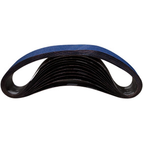 Norton 78072737955 4x60” BlueFire R884P Zirconia Alumina Cloth Narrow Benchstand Belts, 36 Grit, Coarse, 10 pack