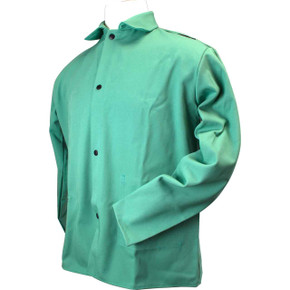 Tillman 6230WC 30" 12 oz. Green Whipcord FR Cotton Welding Jacket, X-Large