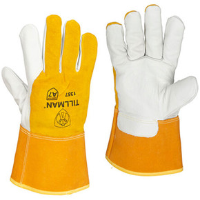 Tillman 1357 Top Grain & Split Cowhide MIG Gloves, A7 Cut Resistant, Medium