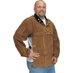 Black Stallion 214CS Cowhide Welding Leather Sleeve & Bib Combo, Large