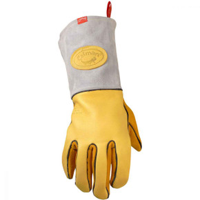 Caiman 1485 American Elkskin, Kontour Pattern, Wool Insulated Back, MIG Stick Glove, X-Large