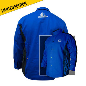 Black Stallion / Weldfabulous BXRB9C BSX Contoured FR Cotton Welding Jacket, Royal Blue, Large