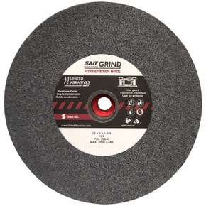 United Abrasives SAIT 28040 10x1x1-1/4 A36 Aluminum Oxide General Purpose Bench Grinding Wheel