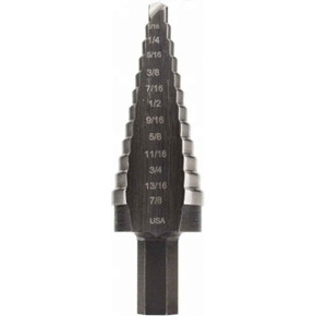 Irwin 10234 3/8" Shank Step Drill Unibit 3/16" - 7/8"