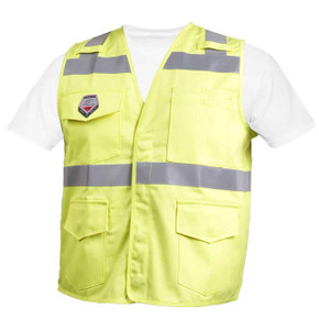 Black Stallion VF1110-HY Hi-Vis Class 2 FR Cotton Vest, Medium