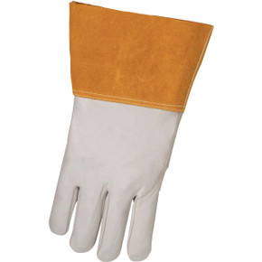Tillman 1355 Unlined Cowhide MIG Welding Gloves, 4" Cuff, Right Hand, Medium