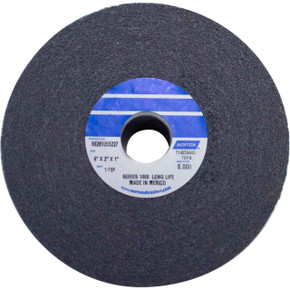 Norton 66261055227 6x2x1 In. Bear-Tex Series 1000 Silicon Carbide Fine Grit Non-Woven Convolute Wheels, Density 7, 2 pack