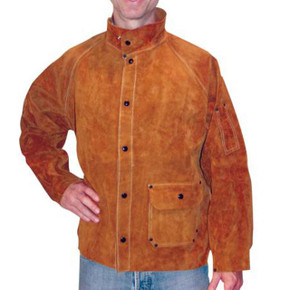 Tillman 3826 26" Premium Dark Brown Leather Welding Jacket, Medium