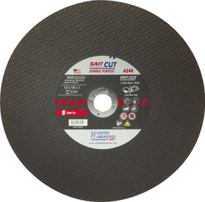 United Abrasives SAIT 23410 12X1/8X1  A24R General Purpose Portable Saw Cut-Off Wheels, 10 pack